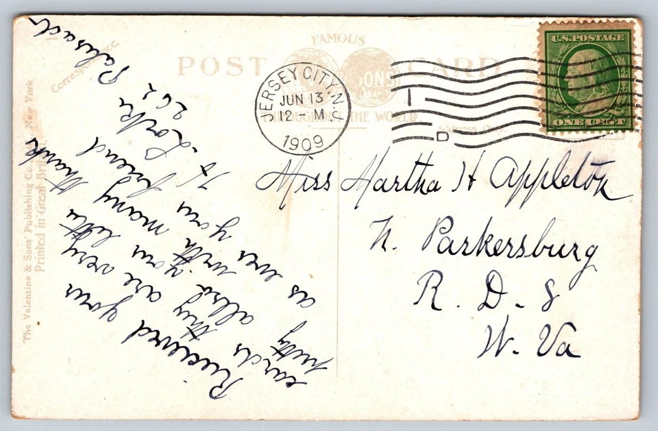 Vintage 1909 Fourth Regiment Armory Postcard Jersey City NJ - Image 2 of 2