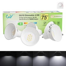 GY Lampadine LED GU10 Dimmerabile 4.9W (Equivalenti a 75W) 790LM 6500K Luce