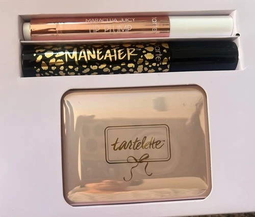 Tarte Makeup Set Eyeshadow Palette Maneater Mascara Maracuja Juicy Lip Plump New