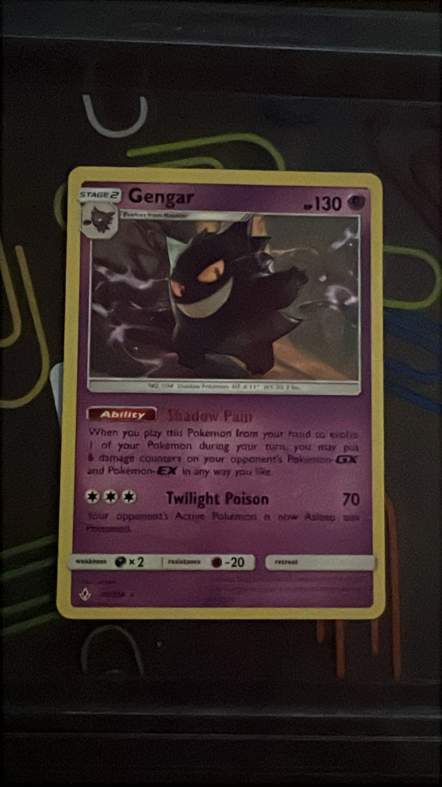 Gengar 70/214 Sun & Moon Unbroken Bonds Pokemon Card 2019