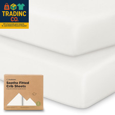 2-Pack Organic Crib Sheets for Boys, Girls - 52X28 Fitted Crib Mattress Sheet Ne