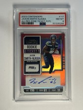 2023 Panini Contenders - Jaxon Smith-Njigba Red Zone Rookie Ticket Auto PSA 8