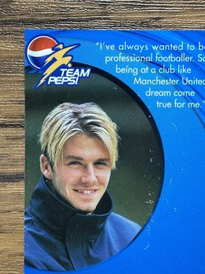 Team Pepsi 2000 Soccer Card David Beckham KFC Pizza Hat | eBay