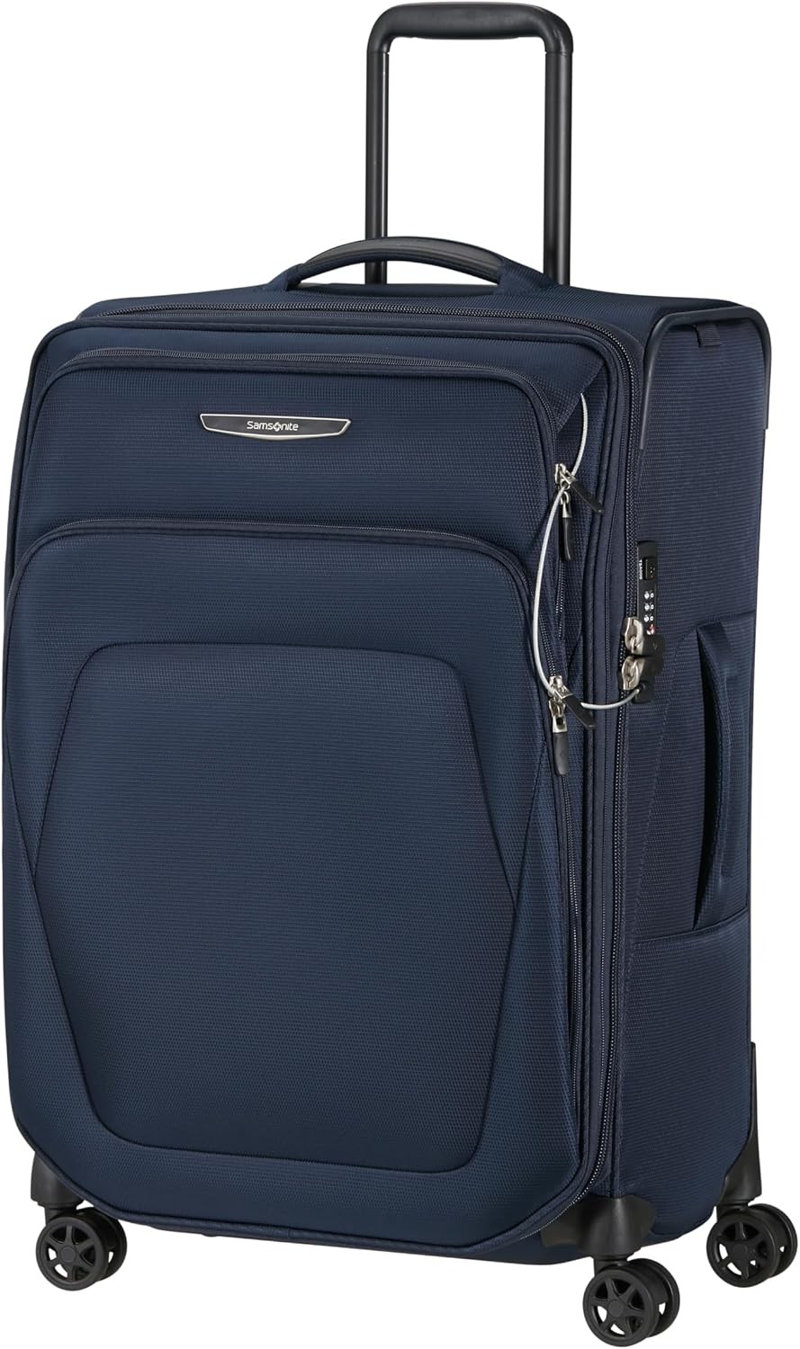 Samsonite  Spark Sng Eco Spinner 67X44x27/31Cm Exp Fl Medium Soft Suitcase - Midnight Blue - Image 3