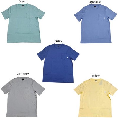 Greg Norman Relaxed Fit 100% Cotton Soft Pocket Short Sleeve Tee