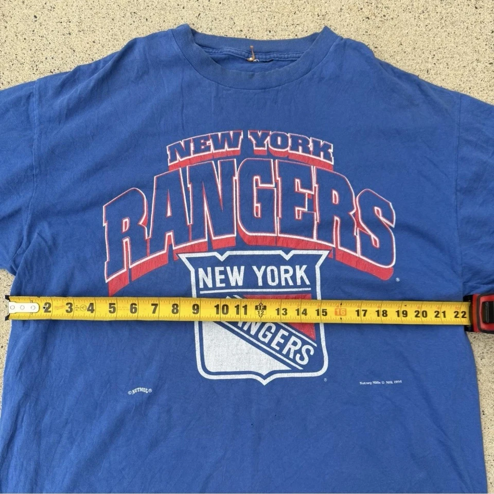 Camiseta Para Hombre Vintage 1994 Nuez moscada New York Rangers Talla L Hecha en EE. UU. NHL Foto 4 de 4