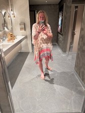 New Women’s Boho Style Paisley Print  Multicoloured Tunic Dress Medium