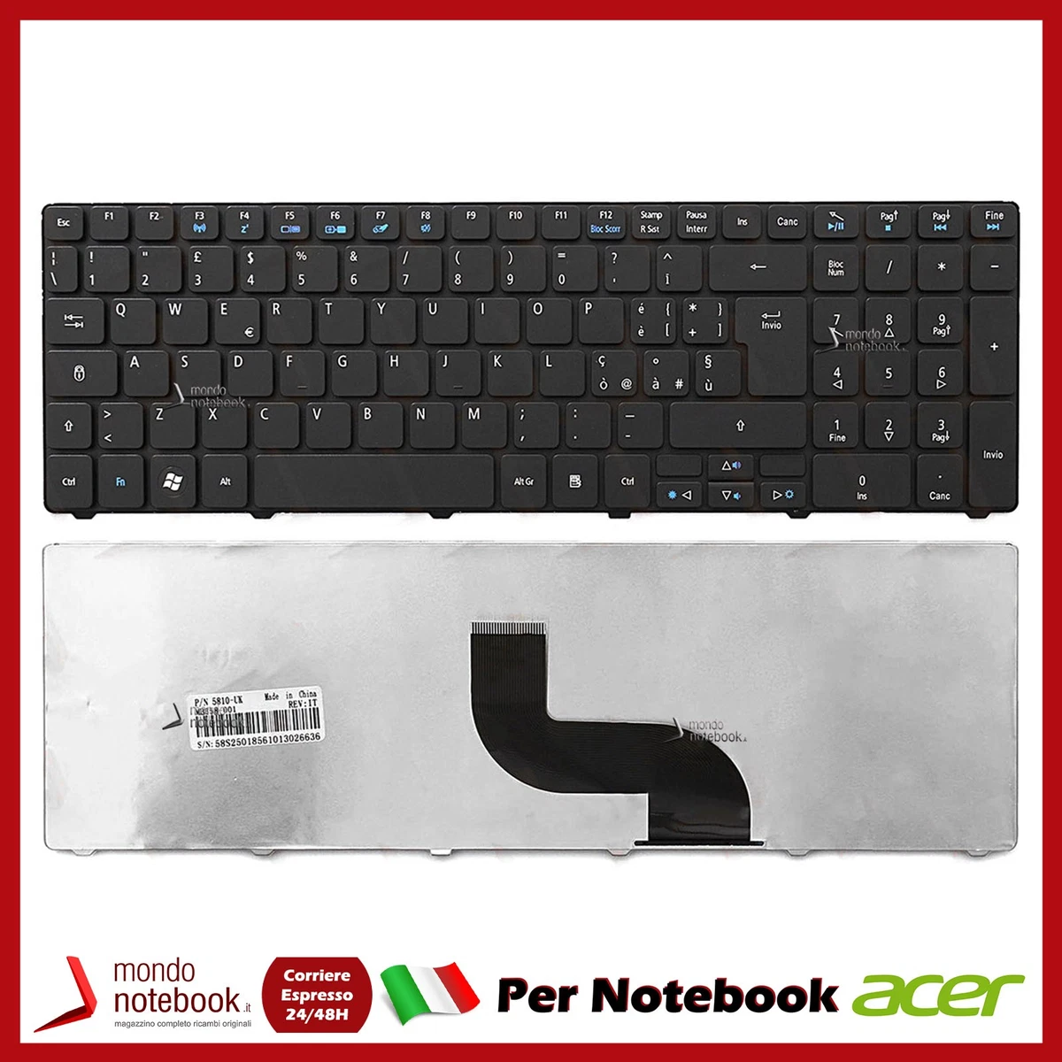 Touche De Clavier Pour HP Compaq Presario CQ58-130SF - Occasion En Très Bon état