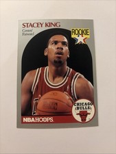 1990 NBA Hoops Stacey King #66 Rookie Card Chicago Bulls. rookie card picture