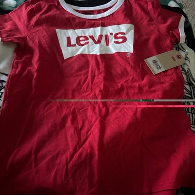 Levi's Girls Red Logo T-Shirt Crew Neck Short Sleeve L GG 12-13 YRS 414653
