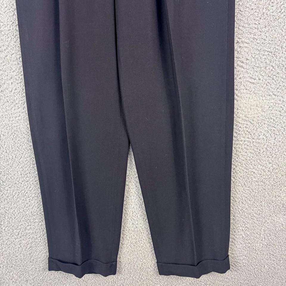 Pantalones de vestir plisados de lana negros 33R Banana Republic para hombre Italia 33x32 Foto 2 de 4