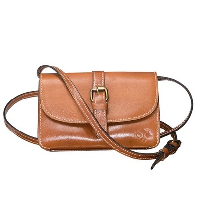 PATRICIA NASH  Torri Small Crossbody British Tan Leather Purse Bag
