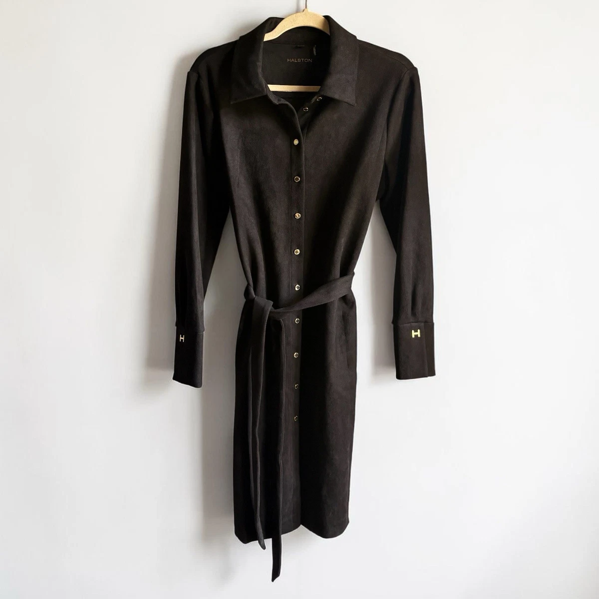 dark green silk dress long Women's dark green silk long belted dress main image 1