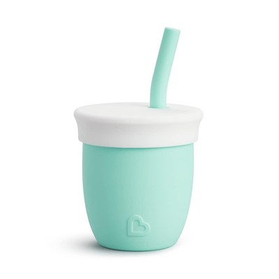 Munchkin C est Silicone! Offener Trainingsbecher mit Strohhalm | Ideal für Klein