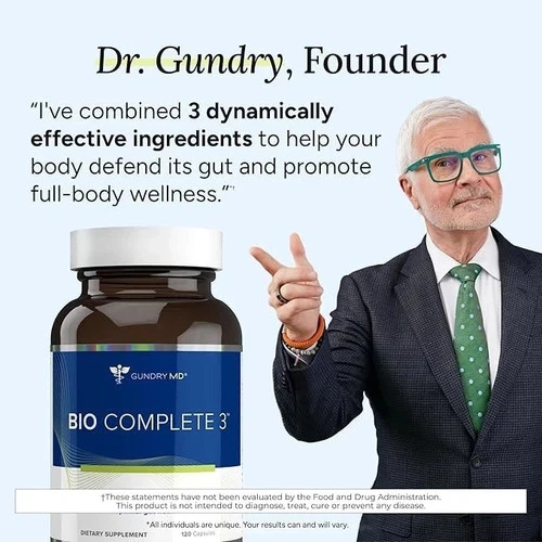 Gundry MD Bio Complete 3 Supplement 60 Capsules Optimal Gut Health MFG: 03/2024 - Picture 4 of 6