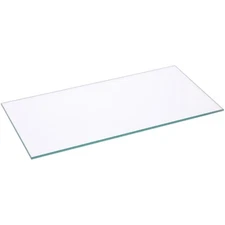 Plymor 4" x 8" Rectangle, 3mm Thick Non-Beveled Clear Glass