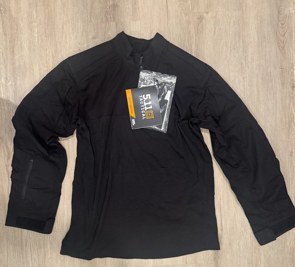 5.11 TACTICAL XPRT RAPID ELITE OPERATOR SHIRT LARGE 019 BLACK MEN'S 72090 - Image 4 of 4