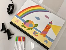 LED Acrylic Note Board 13.8x10 Dry Erase Glow Drawing Board Kids Night Light Des