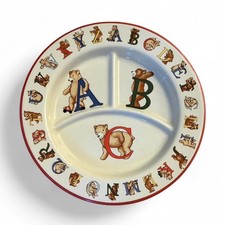 Tiffany  Co. 1994 Alphabet Bears Kids Plate Vintage Dining