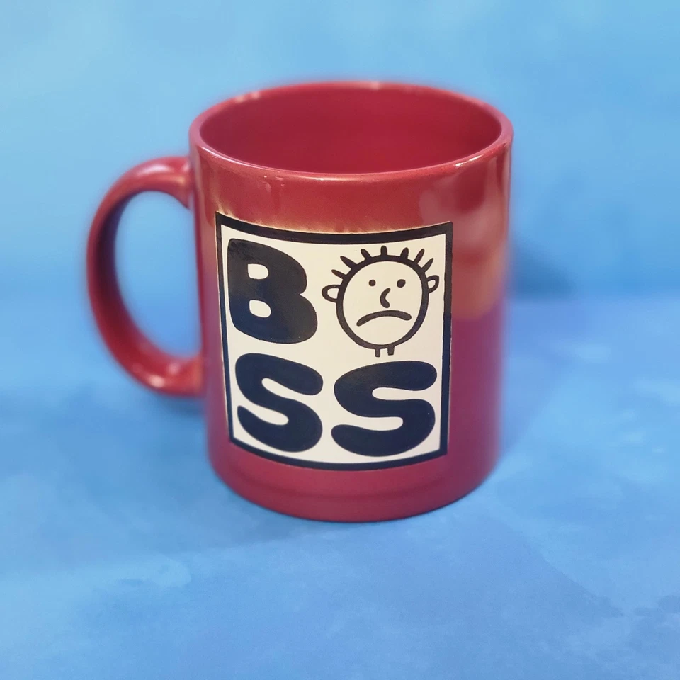 Taza de café Waechtersbach Alemania roja Happy or Mad Boss de colección rara -- Foto 2 de 4