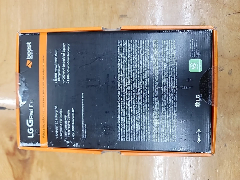 LG G Pad F 7.0 LG-LK430 8GB Black Boost Mobile New  - Image 3 of 3