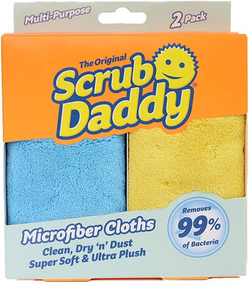 Scrub Daddy Microfaser Tuch - Allzwecktücher Im Doppelpack, Waschbarer Spüllappe