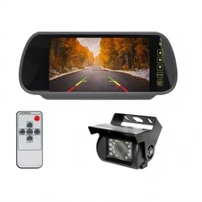 7" Touch Monitor Color Reversing Camera RCA with Remote for Trucks, RVs