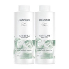 Image of Wella Nutricurls Waves and Curls Wavy and Curly Hair Conditioner 1000ml X2