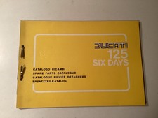 Catalogo ricambi Ducati 125 Six days originale 48 pagine multilingue raro!