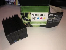 Authentic HP 950XL/951 (C2P01FN) Black/Cyan/Magenta/Yellow Ink Cartridges AB