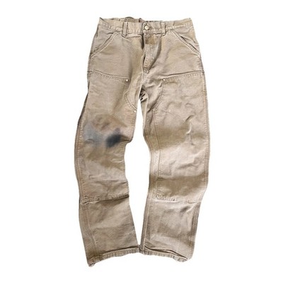 Carhartt WIP WORK IN PROGRESS Men's Brown Cotton Work Pants DOUBLE Knees 30x32
