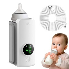 USB Digital Display Baby Bottle Warmer Portable Car Travel Heating Milk Bottle