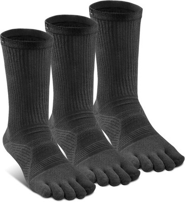 Mid-Calf COOLMAX Toe Socks for Men & Women - Breathable Running Socks