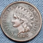 1865 Indian Head Cent 1c Better Grade XF + Details #102550