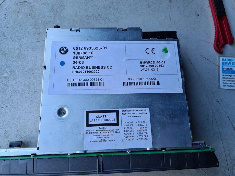 Original BMW Z4 E85 Business RCD 105-01 CD Radio Grau 02.2003-2006 - Bild 2 von 3