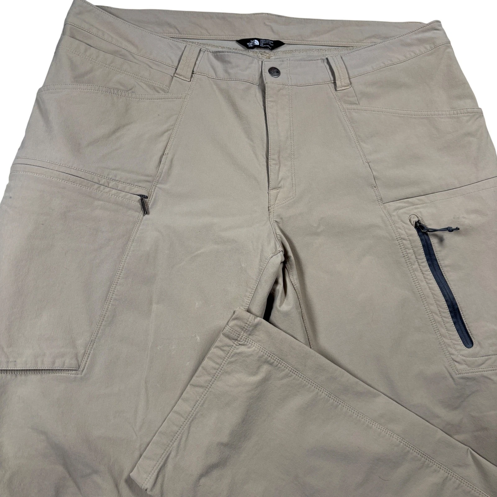 The North Face Hiking Cargo Pants Mens 40 Tan Stretch Outdoor Utility