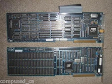 LaserMaster CORP OFMD-01 LXPC-01 ISA Card Set - Lots of DRAM & ZIP RAM Chips