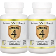 California Gold Nutrition Immune 4, Immune System Support, 60 Veggie Capsules, 2