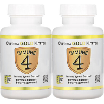 California Gold Nutrition Immune 4, Immune System Support, 60 Veggie Capsules, 2