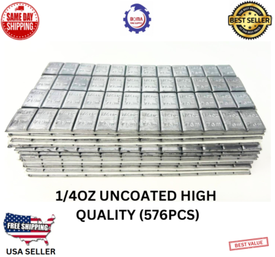 PERFECT .25 Oz SELF ADHESIVE STICK ON UNCOATED LEAD WHEEL WEIGHTS-24 PCS - Foto 6