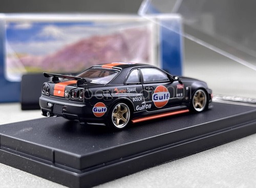 Fuji 1:64 Black Gulf Skyline GTR R34 Z-Tune Sports Model Diecast Display Car - Picture 7 of 9