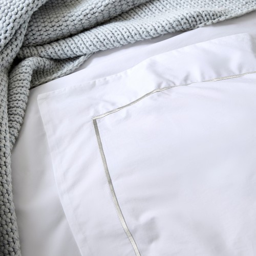 Dip & Doze 100% Organic Cotton Simple Embroidered Pillow Cases Pairs (USED) Fair - Picture 11 of 12