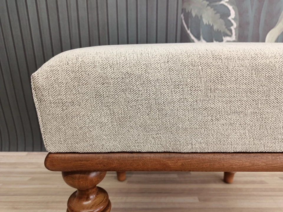 Hallway bench, Ottoman for bedroom, Retro bench, Upholstered bench, Dining bench - Image 3 of 4