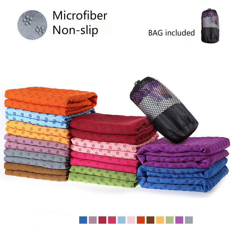 Pilates Yogamatte Handtuch Fitness Sport Training rutschfest Absorption Schwitz - Bild 3 von 4