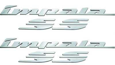 2Pc Chrome Rear Quater Panel Badges Right & Left For 94-96 Impala SS Emblems