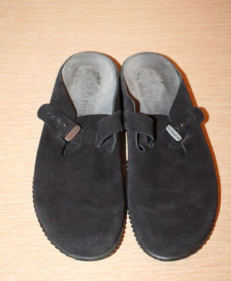 MEPHISTO Huguette Boston Suede Leather Clogs Mules Slip-on Comfort EU 38 US 7