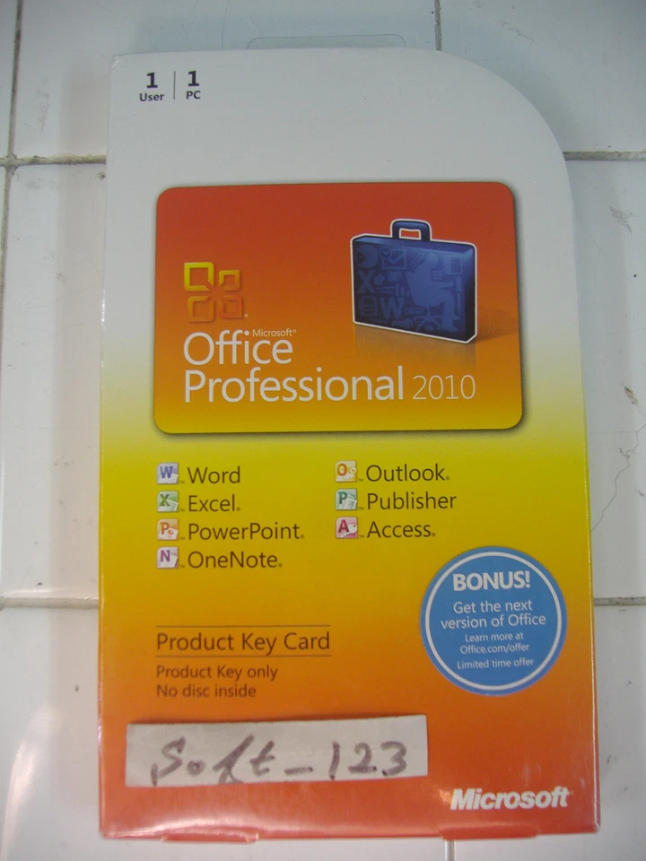 Microsoft Office 2010 Professional Product Key Card (PKC) =SEALED RETAIL BOX= - Image 2 of 4