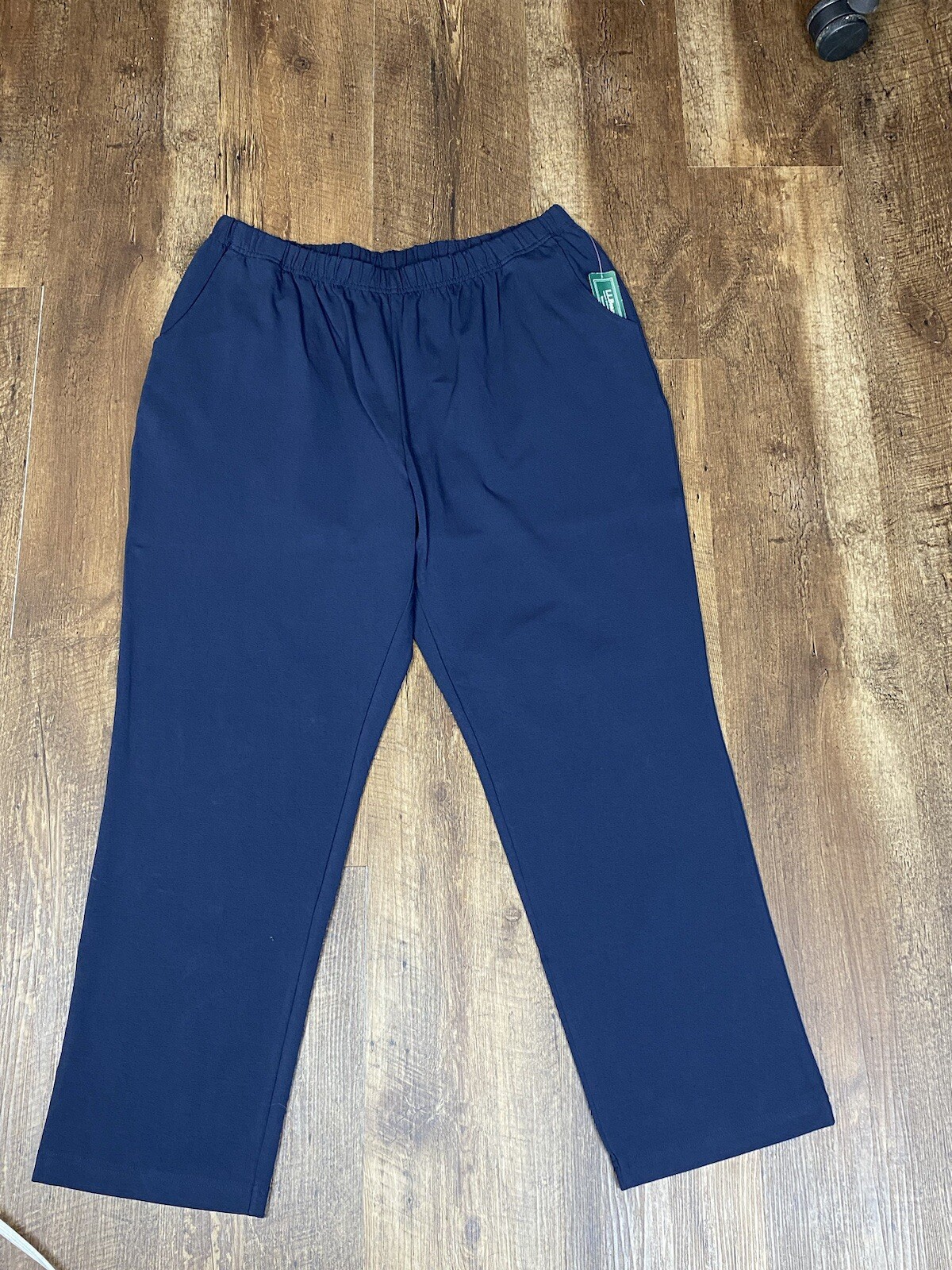 LL Bean Womens Stretch Capri Yoga Pants Petite XL Blue Gym Workout