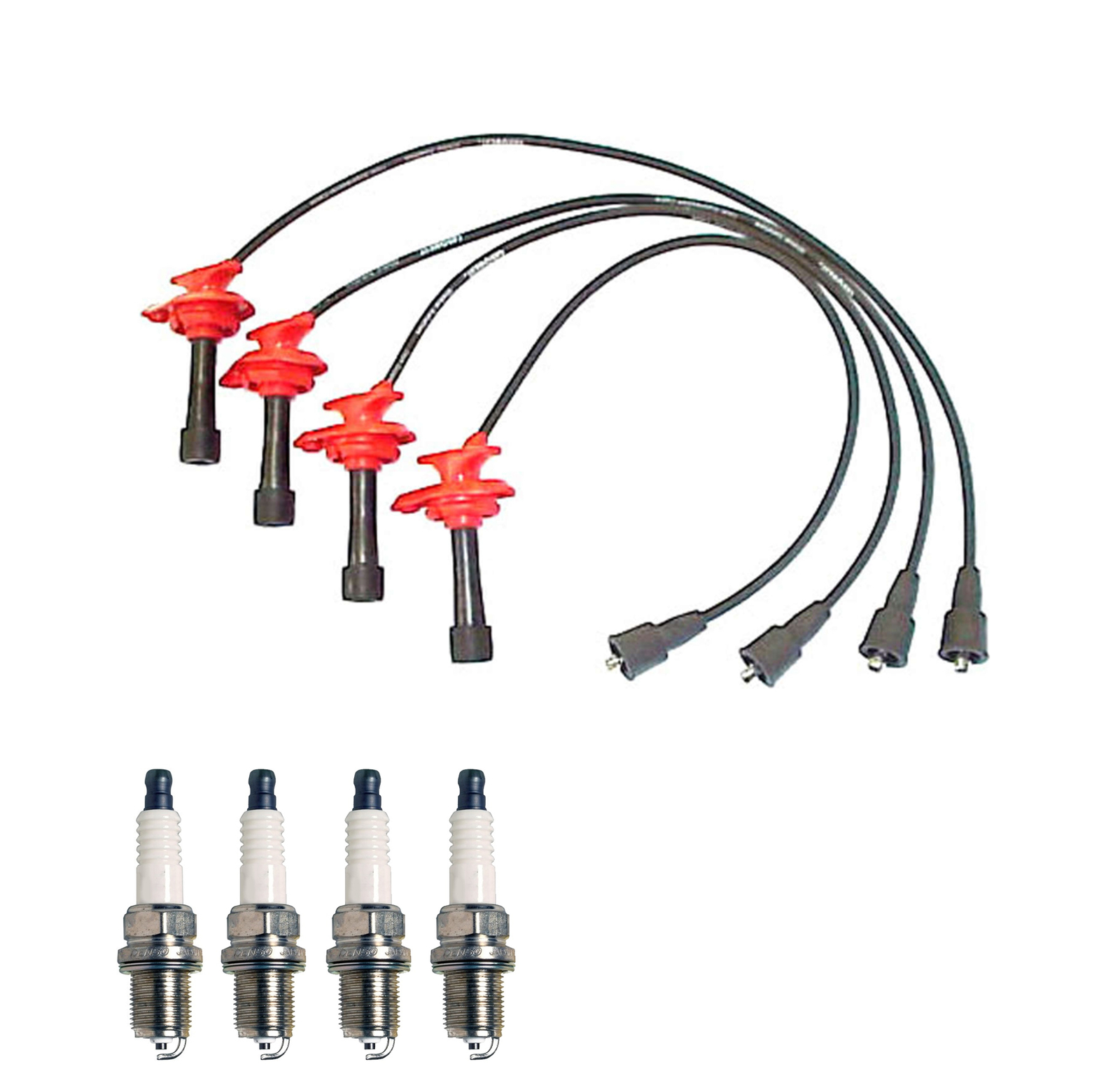 Denso Wire Set 7mm  4 U-Groove Spark Plugs 0.044 Kit For Subaru Impreza 2.5 H4