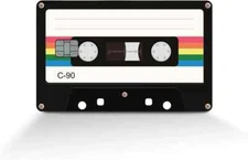 Credit Card Skins Sticker Cassette Tape UV Vinyl Card Skin Stickers 2 pack
